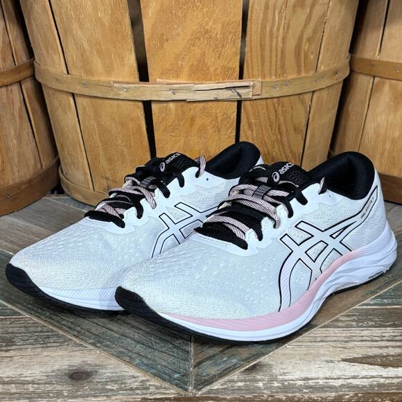 Asics GEL-Excite 7 White Pink Black Comfort Running Shoes Womens Size 11 - Picture 3 of 11